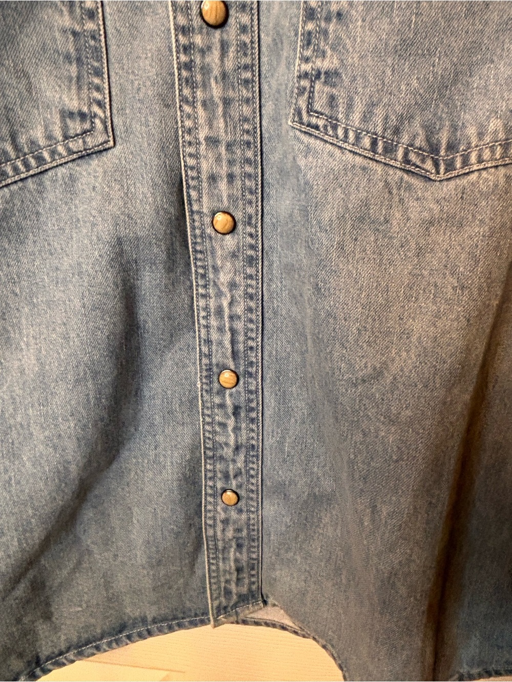 Corridor Sefirot Mountain Embroidered Denim Western Snap Shirt Men’s S - Picture 6 of 16